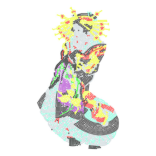 Janpan Woman Hotfix motif Design